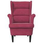 Sillón de tela color vino