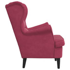 Sillón de tela color vino