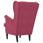 Sillón de tela color vino