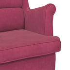 Sillón de tela color vino
