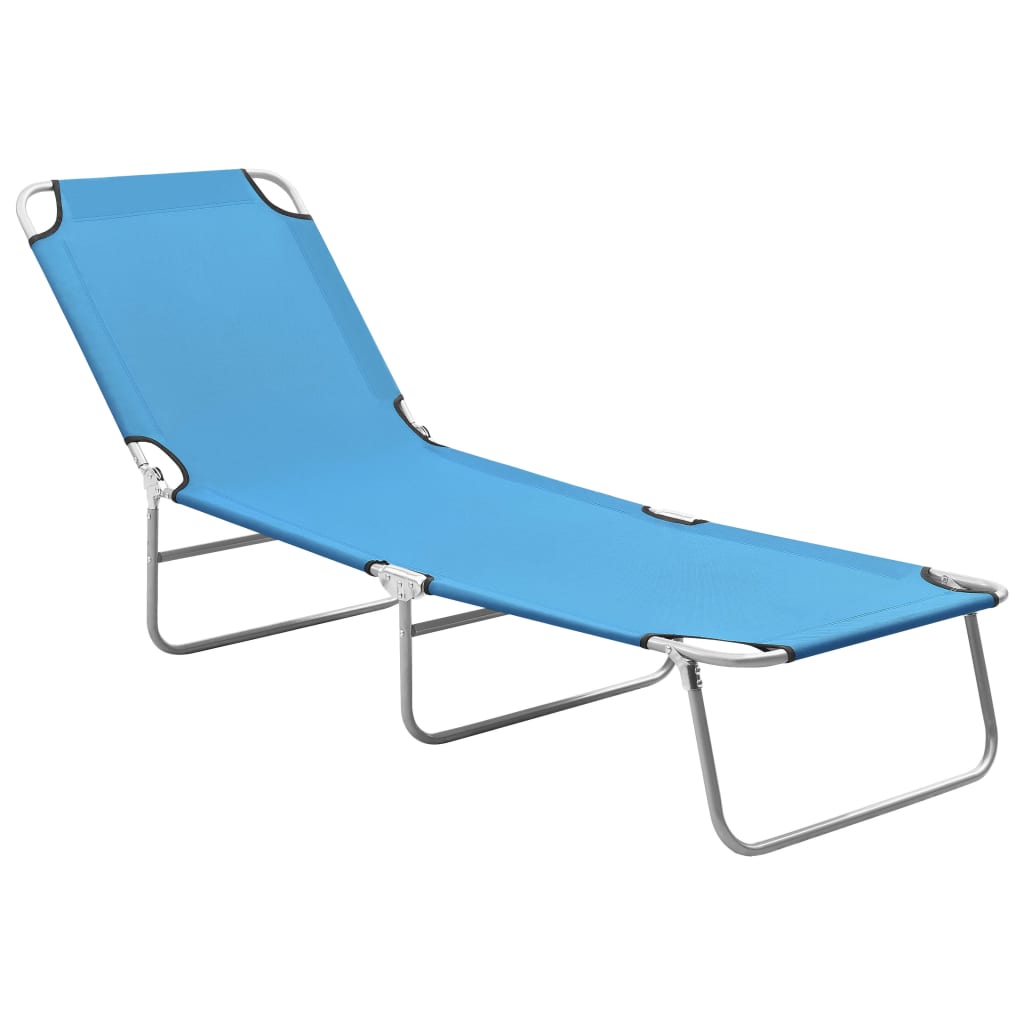 Tumbona plegable con respaldo ajustable gris