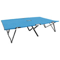 Tumbona doble plegable acero azul