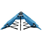 Tumbona doble plegable acero azul
