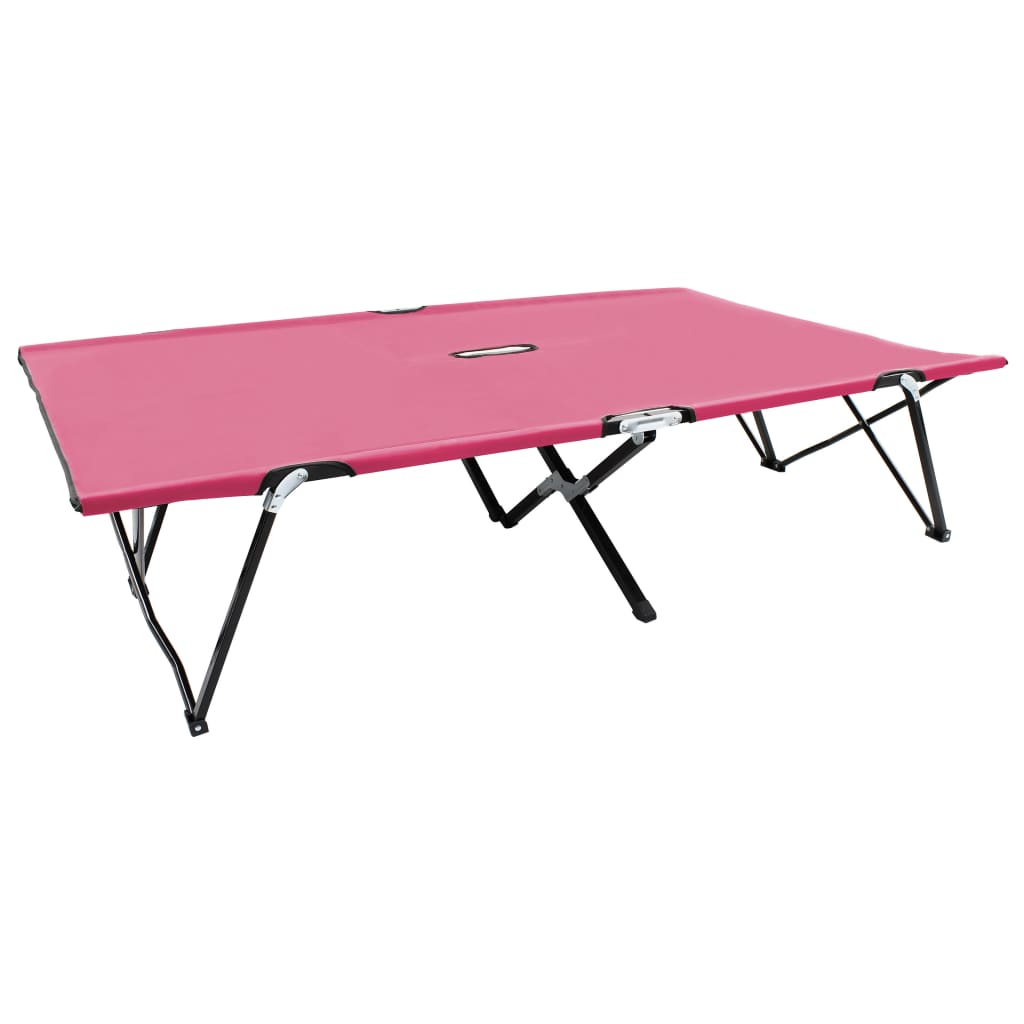 Tumbona doble plegable acero azul