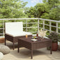 Set de muebles de jardín 10 pzas cojines ratán sintético negro