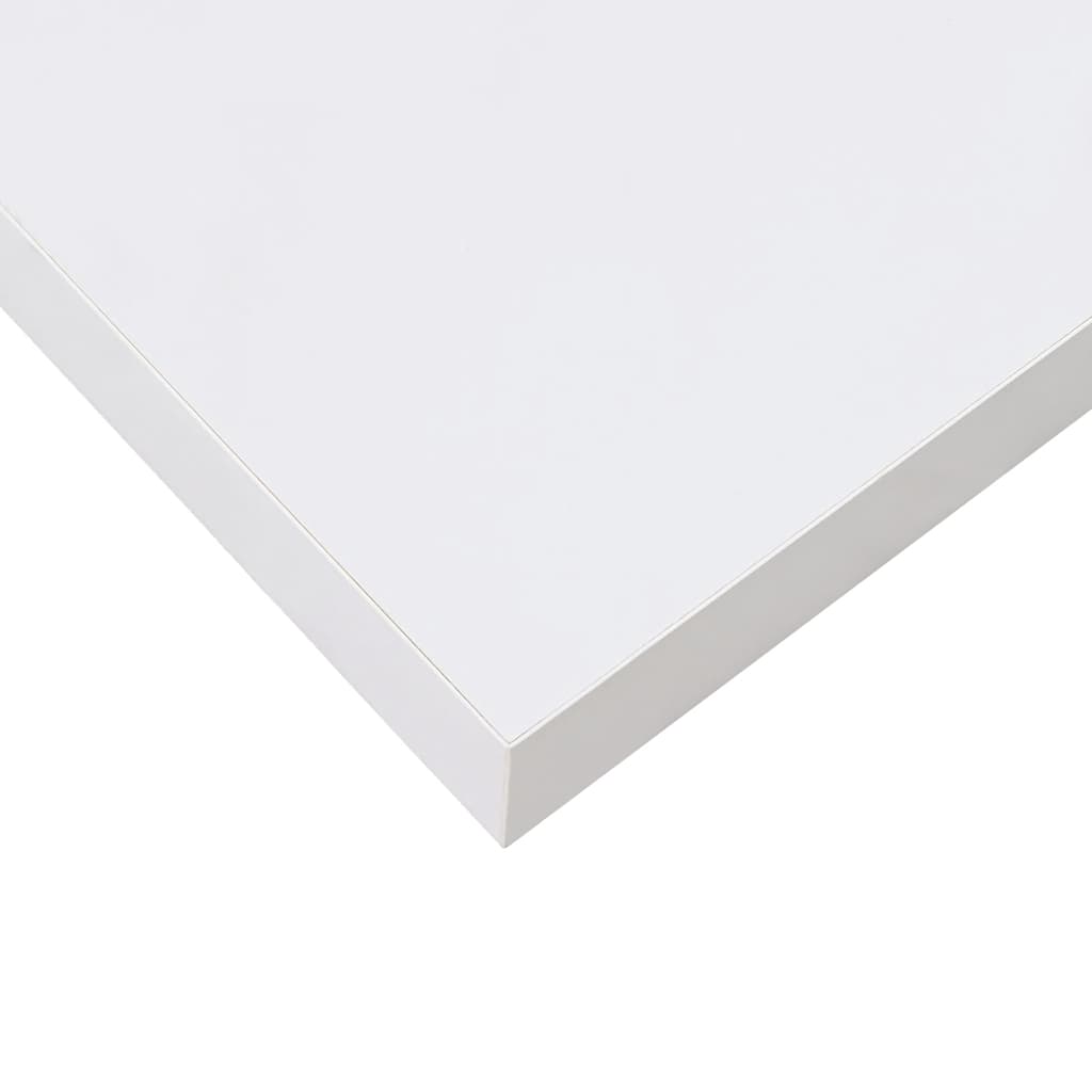 Estante flotante de pared 2 uds MDF blanco brillo 23x23,5x3,8cm