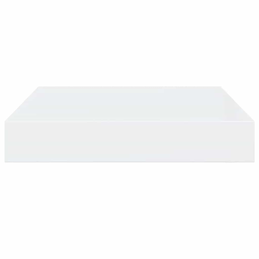 Estante flotante de pared 2 uds MDF blanco brillo 23x23,5x3,8cm