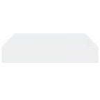 Estante flotante de pared 2 uds MDF blanco brillo 23x23,5x3,8cm