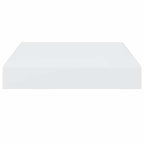 Estante flotante de pared 2 uds MDF blanco brillo 23x23,5x3,8cm