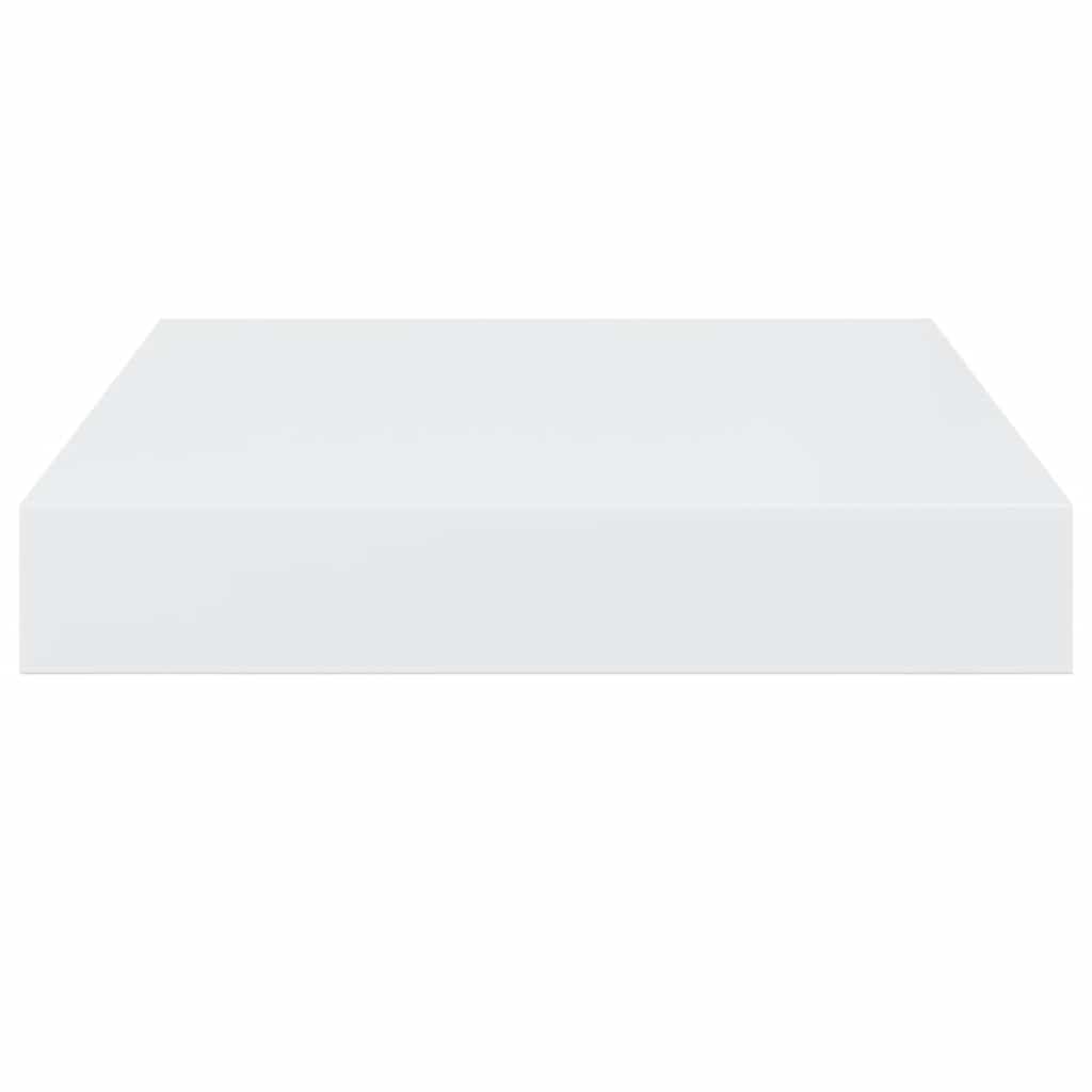 Estante flotante de pared 2 uds MDF blanco brillo 23x23,5x3,8cm