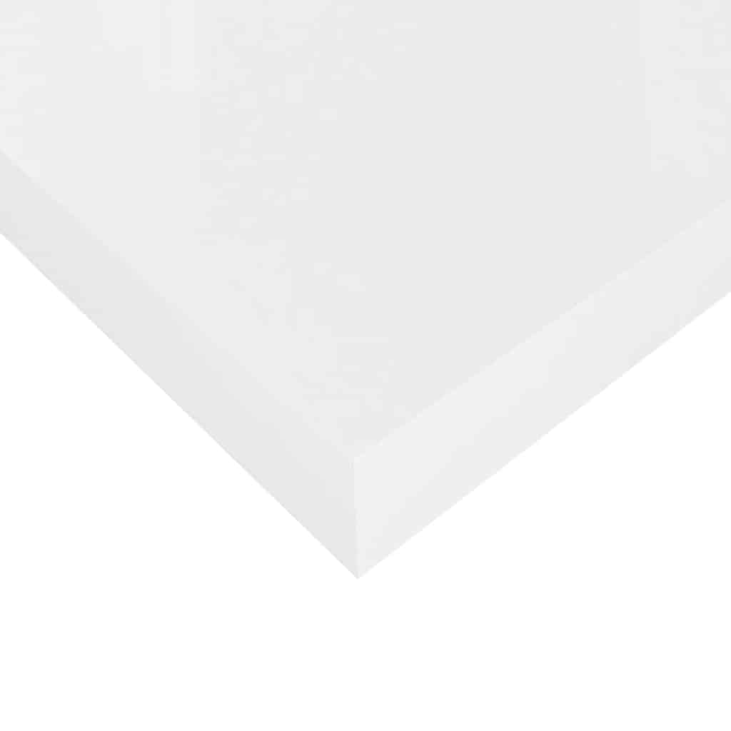 Estante flotante de pared 4 uds MDF blanco brillo 40x23x3,8 cm