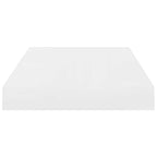 Estante flotante de pared 4 uds MDF blanco brillo 40x23x3,8 cm