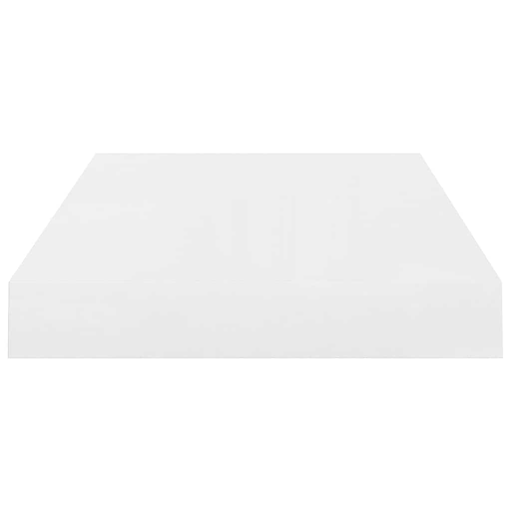 Estante flotante de pared 4 uds MDF blanco brillo 40x23x3,8 cm