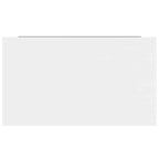 Estante flotante de pared 4 uds MDF blanco brillo 40x23x3,8 cm
