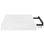Estante flotante de pared 4 uds MDF blanco brillo 40x23x3,8 cm