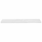 Estante flotante de pared blanco brillante MDF 120x23,5x3,8 cm