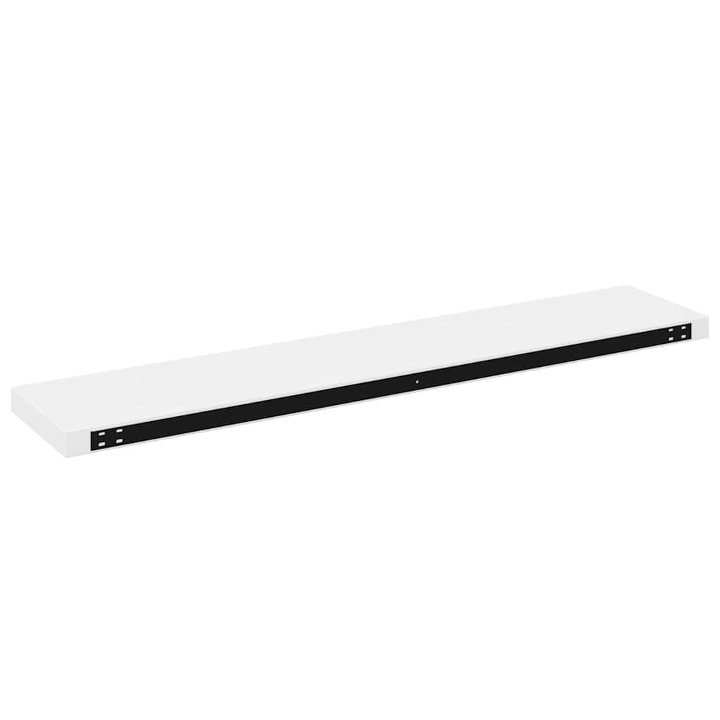 Estante flotante de pared blanco brillante MDF 120x23,5x3,8 cm