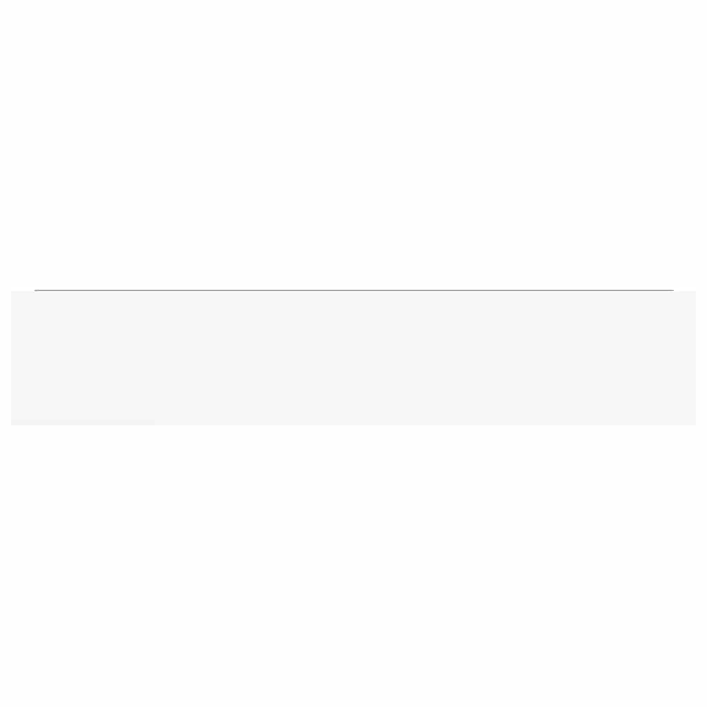 Estante flotante de pared blanco brillante MDF 120x23,5x3,8 cm