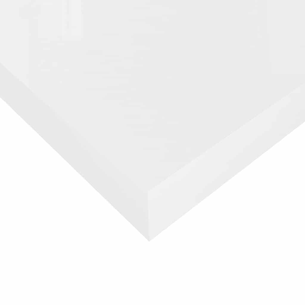 Estante flotante de pared blanco brillante MDF 120x23,5x3,8 cm