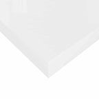 Estante flotante de pared blanco brillante MDF 120x23,5x3,8 cm