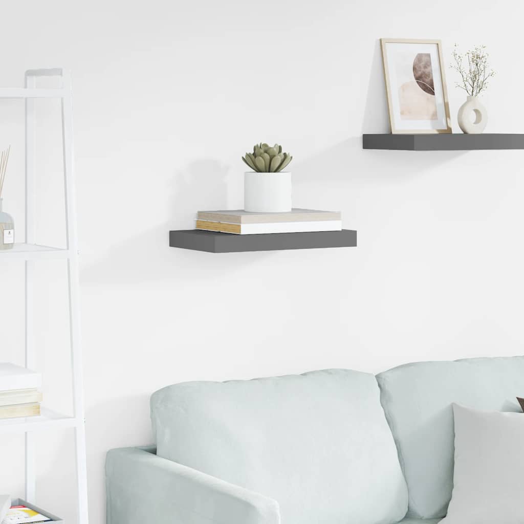 Estante flotante de pared blanco brillante MDF 120x23,5x3,8 cm