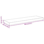 Estante flotante de pared 4 uds MDF gris brillo 80x23,5x3,8 cm