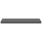 Estante flotante de pared 4 uds MDF gris brillo 80x23,5x3,8 cm