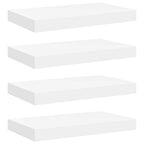 Estantes flotantes de pared 4 uds MDF blanco 40x23x3,8 cm