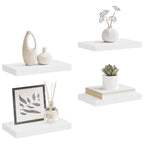 Estantes flotantes de pared 4 uds MDF blanco 40x23x3,8 cm