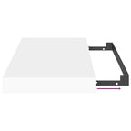 Estantes flotantes de pared 4 uds MDF blanco 40x23x3,8 cm
