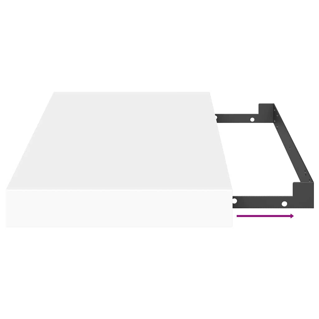 Estantes flotantes de pared 4 uds MDF blanco 40x23x3,8 cm
