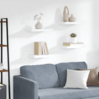 Estantes flotantes de pared 4 uds MDF blanco 40x23x3,8 cm