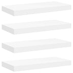 Estantes flotantes de pared 4 uds blanco MDF 50x23x3,8 cm