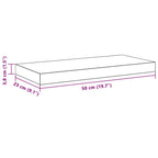 Estantes flotantes de pared 4 uds blanco MDF 50x23x3,8 cm