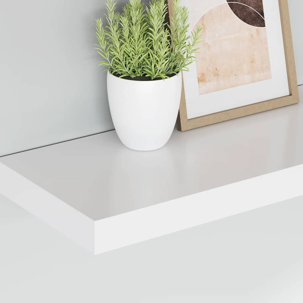 Estantes flotantes de pared 4 uds blanco MDF 50x23x3,8 cm