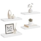 Estantes flotantes de pared 4 uds blanco MDF 50x23x3,8 cm