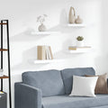 Estantes flotantes de pared 4 uds blanco MDF 50x23x3,8 cm