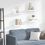 Estantes flotantes de pared 4 uds blanco MDF 50x23x3,8 cm