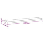 Estante flotante de pared 4 uds MDF blanco 120x23,5x3,8 cm
