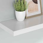 Estante flotante de pared 4 uds MDF blanco 120x23,5x3,8 cm