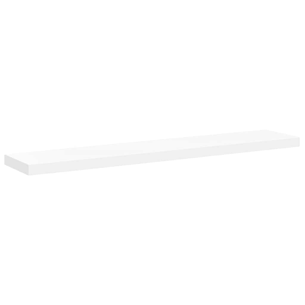 Estante flotante de pared 4 uds MDF blanco 120x23,5x3,8 cm