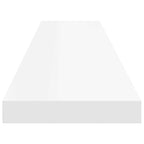 Estante flotante de pared 4 uds MDF blanco 120x23,5x3,8 cm