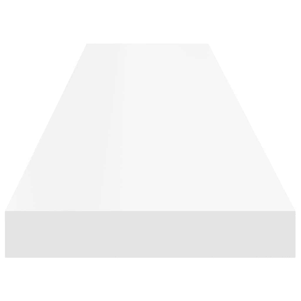 Estante flotante de pared 4 uds MDF blanco 120x23,5x3,8 cm