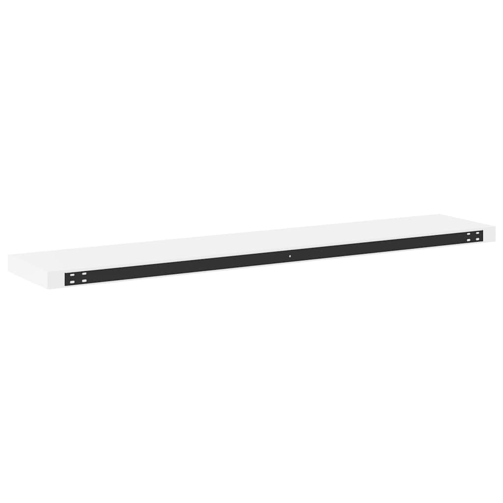 Estante flotante de pared 4 uds MDF blanco 120x23,5x3,8 cm