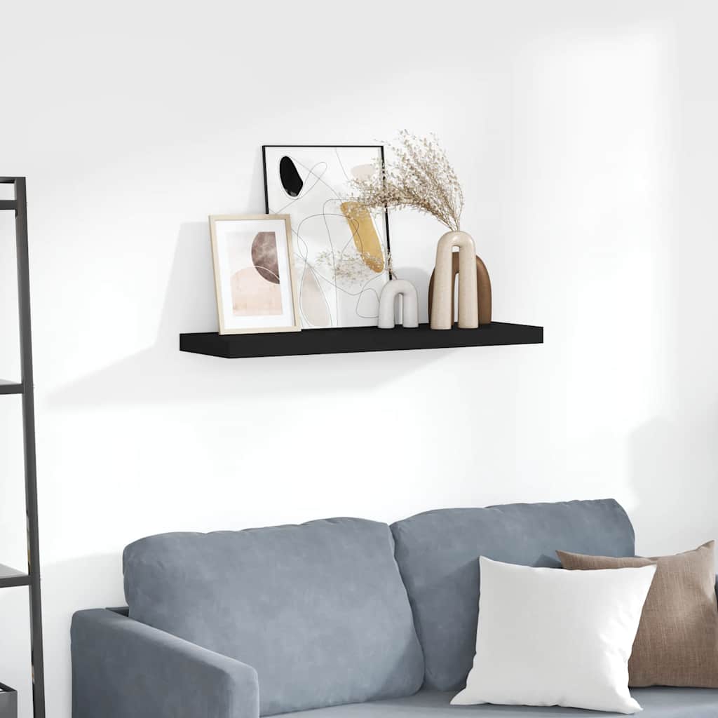 Estante flotante de pared blanco brillante MDF 120x23,5x3,8 cm