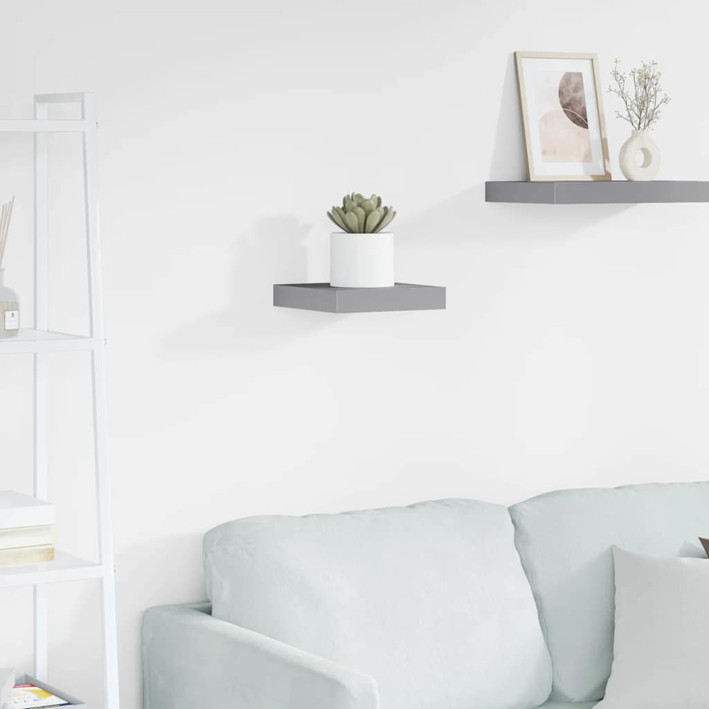 Estante flotante de pared blanco brillante MDF 120x23,5x3,8 cm