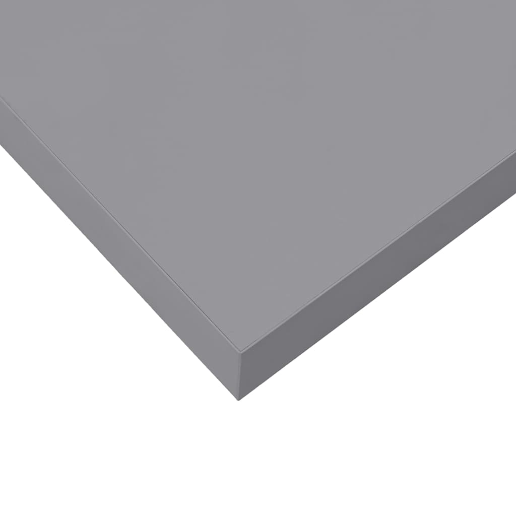 Estantes flotantes de pared 4 uds MDF gris 50x23x3,8 cm