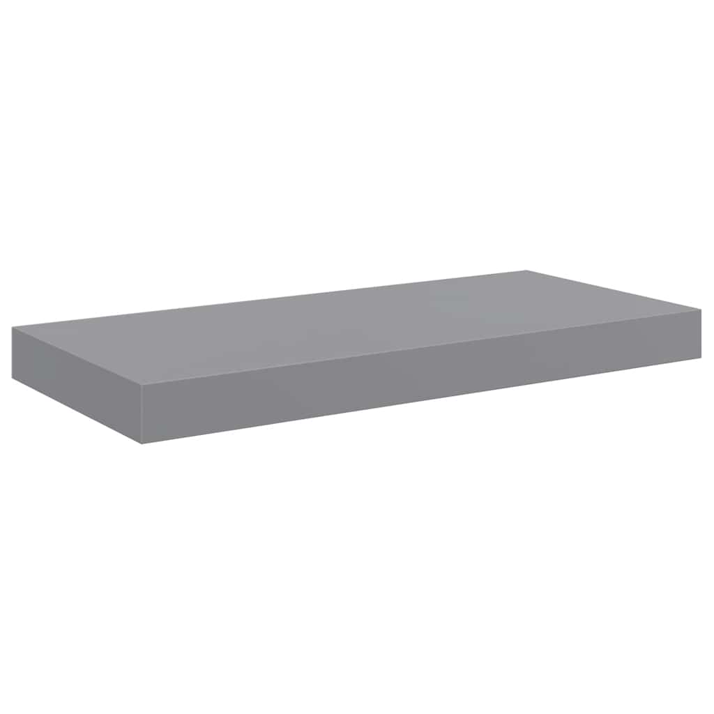 Estantes flotantes de pared 4 uds MDF gris 50x23x3,8 cm