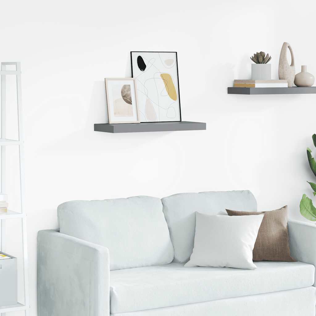 Estante flotante de pared blanco brillante MDF 120x23,5x3,8 cm