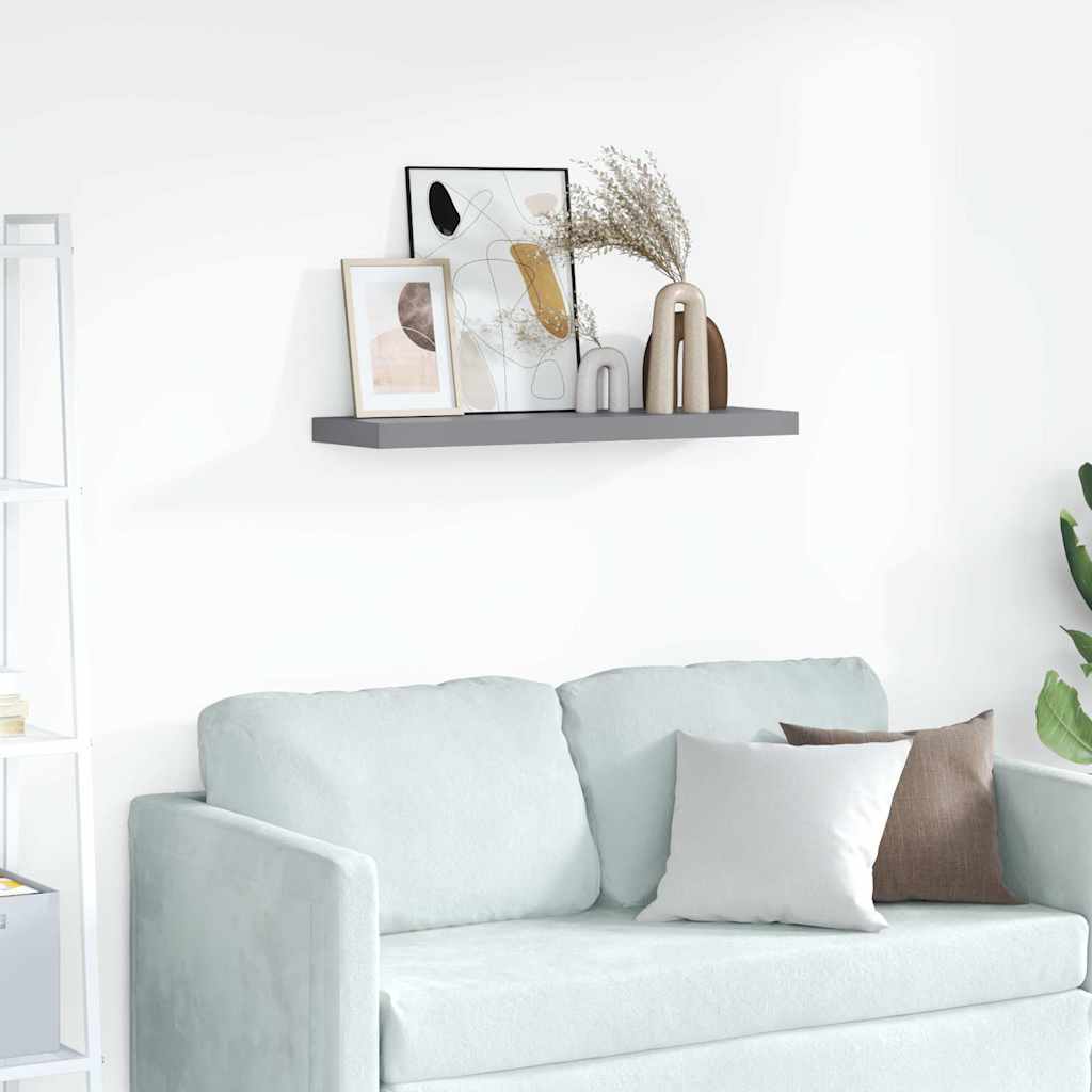 Estante flotante de pared blanco brillante MDF 120x23,5x3,8 cm